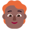 Person- Medium-Dark Skin Tone- Red Hair emoji on Microsoft